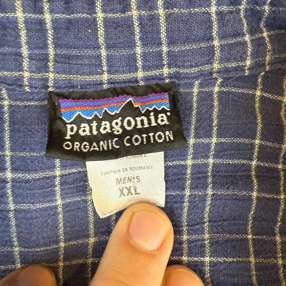 Patagonia Organic Cotton Plaid‎ Button Up Short Sleeve Shirt XXL - Picture 2 of 7
